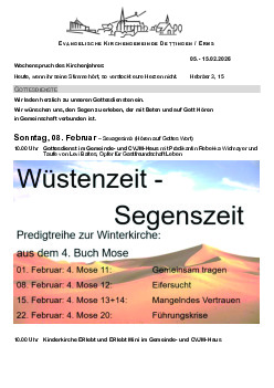 Kirchliche Nachricht